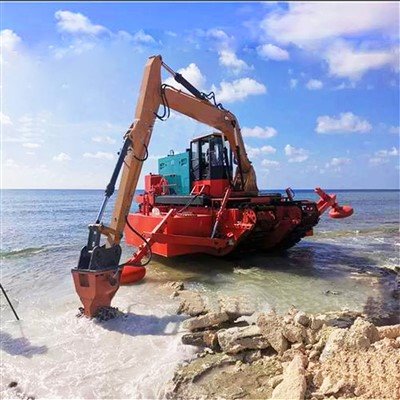 Hydrauliczna uniwersalna pogłębiarka amfibia